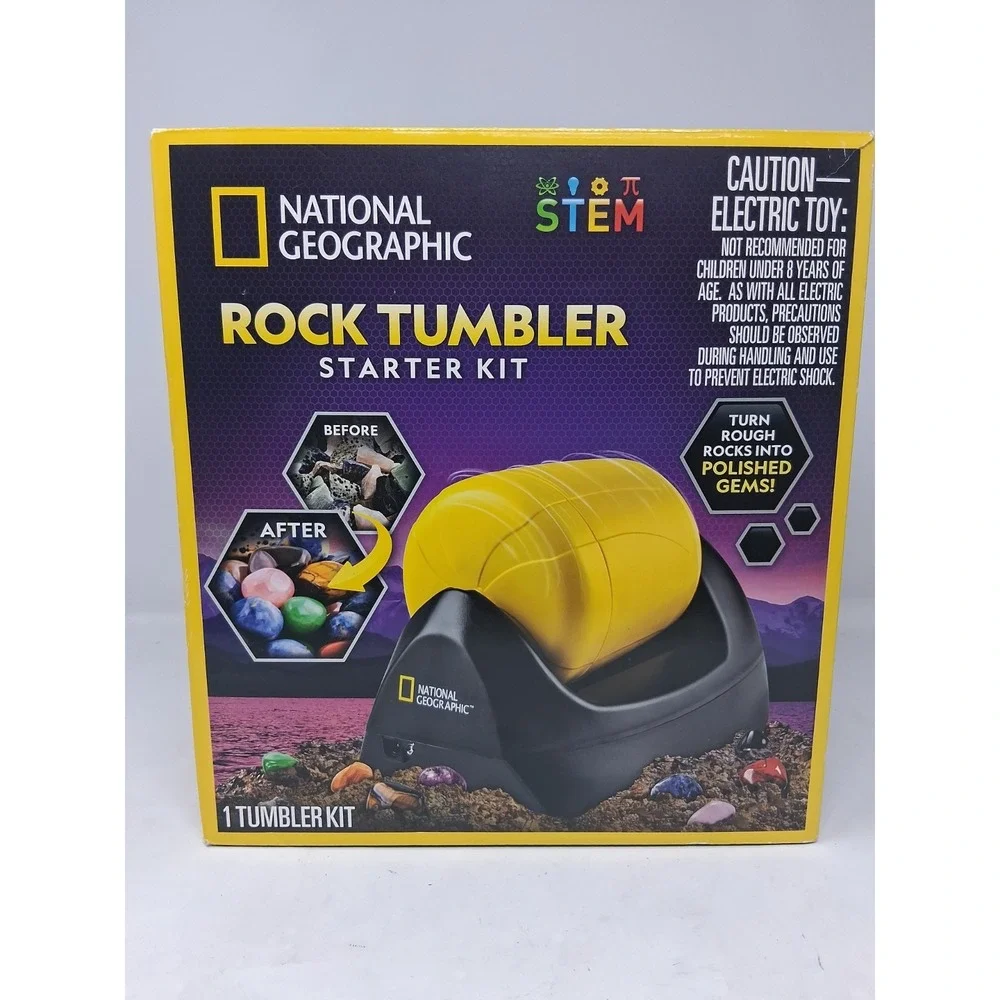 National Geographic Rock Tumbler Starter Kit Rough Rocks Turn Into Gems STEM